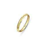 Amberta Allure Alianza de Boda Unisex en Oro de 9 Quilates: Ancho 2.5 mm - Talla...