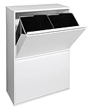 Arregui CR601-B Cubo de Basura y Reciclaje de Acero de 4 Compartimentos | 4x17L...