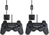 2x mando Dos mandos con cable compatible con Play Station 2 PS2/ PS One/PSII