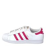 Adidas Superstar Foundation, Zapatillas Unisex Infantil, Blanco / Fucsia, 36 EU