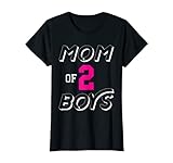 Mujer Camiseta divertida de regalo para mamá de dos niños para mamás...