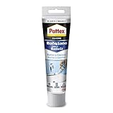 Pattex silicona Baños y Cocinas, resistente al moho y agua, color blanco, 50 ml