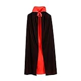 GAOU Capa de Halloween unisex reversible con cuello alto, disfraz de vampiro de...
