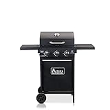 ACTIVA Action - Barbacoa de gas con ruedas, 3 quemadores de 2,7 kW cada uno,...