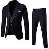 Traje Moderno para Hombre Conjunto de Traje 3 Piezas Blazer con Pantalones de...