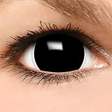 FUNZERA® Mini Sclera Lentillas de Colores Black + recipiente para lentes de...
