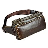 Xieben Vintage Fanny Pack De Cuero Bolso De La Cintura para Hombres Mujeres...