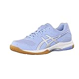 Asics Gel-Rocket 8, Zapatillas de Voleibol Mujer, Azul (Airy Blue/Silver/White...