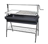 Imex El Zorro 71764 - Barbacoa con Parrilla-Plancha y Elevador, Negro, 80x50x115...