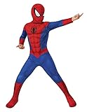Rubies Disfraz Spiderman para niño, con cubrebotas adjuntas y máscara de tela...