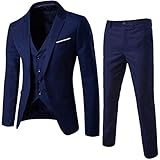 2021 Traje de 3 Piezas Hombre Suit Chaqueta Chaleco pantalón Traje de Fiesta de...