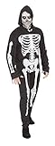 Rubies Disfraz Esqueleto para adulto, Jumpsuit impreso con capucha, Oficial...
