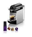 Nespresso Máquina de cápsulas de café DeLonghi EN 124.S Pixie Silver | 1260 W...