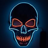 shirylzee Máscaras Halloween LED, Máscaras Halloween de Terror con 3 Modos...
