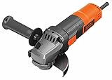 BLACK+DECKER Mini Amoladora 900W, Disco 115mm, Velocidad 12.000 rpm, Empuñadura...