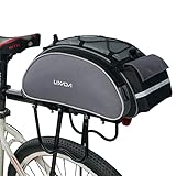 Lixada Bolsa Trasera para Bicicleta Multifuncional Bolsa de Asiento Trasero...