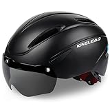 Casco Bici Hombre, Casco Bici Mujer KINGLEAD, Casco Bici MTB con Visera...