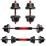 CCLIFE Mancuernas Ajustables con Barra Conexion y Discos 20/30/40KG Juego Pesas...