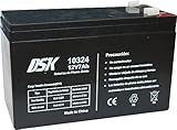 DSK 10324 - Batería plomo acido 12V 7 Ah, Negro