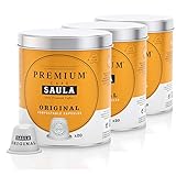 Café Saula, Pack 3 botes con 60 cápsulas compostables. Café Premium Original....