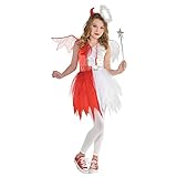 amscan 9904737 Disfraz de ángel y diablo con varita para niñas de 4 a 6 años,...