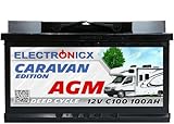 Bateria solar AGM 12v 100 Ah Electronicx Caravan Edition V2, fornecimento de...