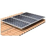 Sunne Solar - Kit de Soporte Coplanar para teja, de 4 módulos, en posición...