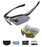 ROCKBROS Gafas de Sol Polarizadas con 5 Lentes Intercambiables para Ciclismo...