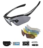 ROCKBROS Gafas de Sol Polarizadas con 5 Lentes Intercambiables para Ciclismo...