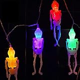 HOTSAN Luces de Esqueleto Luces de Cadena de Halloween - 10 pies 20 LED...