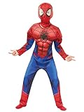 Rubies Disfraz Spiderman Deluxe para niños y niñas, Jumpsuit con pecho...