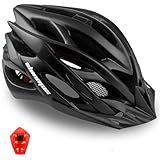 Shinmax Casco Bicicleta Adulto con Luz LED Casco de Bicicleta con Visera...