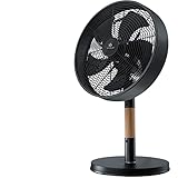 KESSER® Ventilador de mesa de metal y madera, silencioso, con 3 ajustes de...