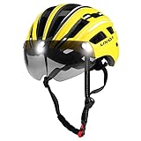 Lixada Casco de Bicicleta de Montaña Casco de Motociclismo con Visera...