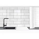 Revestimiento pared cocina - White Ceramic Tiles 70 x 150 cm Smart