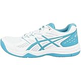 Asics Upcourt 4, Zapatillas de Voleibol Mujer, Blanc Bleu Ciel, 42.5 EU