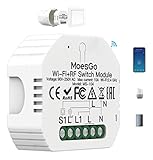 MoesGo Interruptor Wifi Inteligente conmutador Inalambrico Rele Módulo Alexa...