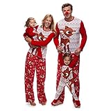 Pijamas de Navidad Familia, Ropa de Noche Homewear Algodón Camisas de Manga...