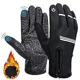 Guantes Invierno Ciclismo Hombre Mujer, Guantes Termicos Pantalla Táctil a...