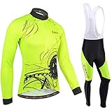 BXIO Ropa Ciclismo Hombre Otoño, Maillot Ciclismo Manga Larga con 3 Bolsillos...