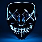 shirylzee Máscaras Halloween LED, Máscaras Halloween de Terror con 3 Modos...
