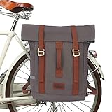 TOURBON Mochila de Lona Impermeable para Bicicleta, portátil, Mochila de Viaje,...