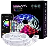 Tira LED 20M, COOLAPA RGB Luces LED, Sync con Música, 24V 5050 SMD,...