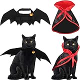 4 piezas de disfraz de gato de Halloween para disfraz de gato con campanas de...