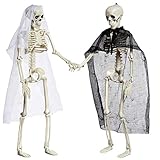 Joyjoz Decoración de Halloween,2 Piezas Esqueletos de Halloween, Accesorios de...