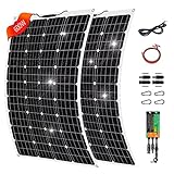 ZRBXRYW Panel Solar Flexible de 600 W, Panel Solar monocristalino de 2 × 300 W...