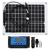 Pilipane 50A Kit De Panel Solar 15W, 12V Batería Solar Mantenedor De Cargador...