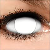 FUNZERA® Lentillas de Colores Blind White + recipiente para lentes de contacto,...