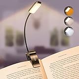 Gritin Luz de Lectura Recargable, Lampara Libro de Lectura con 9 LED/3 Modos de...