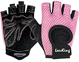 LeerKing Guantes Gimnasio Pesas para Hombre Mujer Transpirables con Protección...